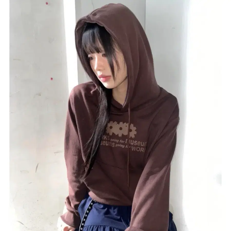 보세 갈색 후드티