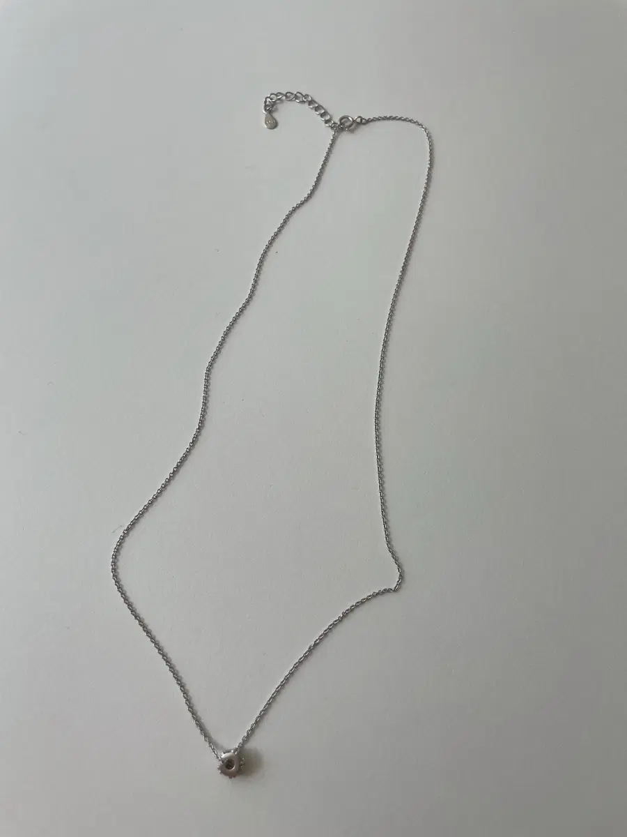 심플 큐빅 실버925 목걸이