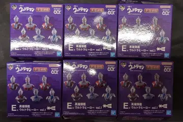 BANDAI SPIRITS 제일복권 울트라맨 60th Anniversary E상 전 6종 세트 영웅두감 울트라 히어로 vol.1