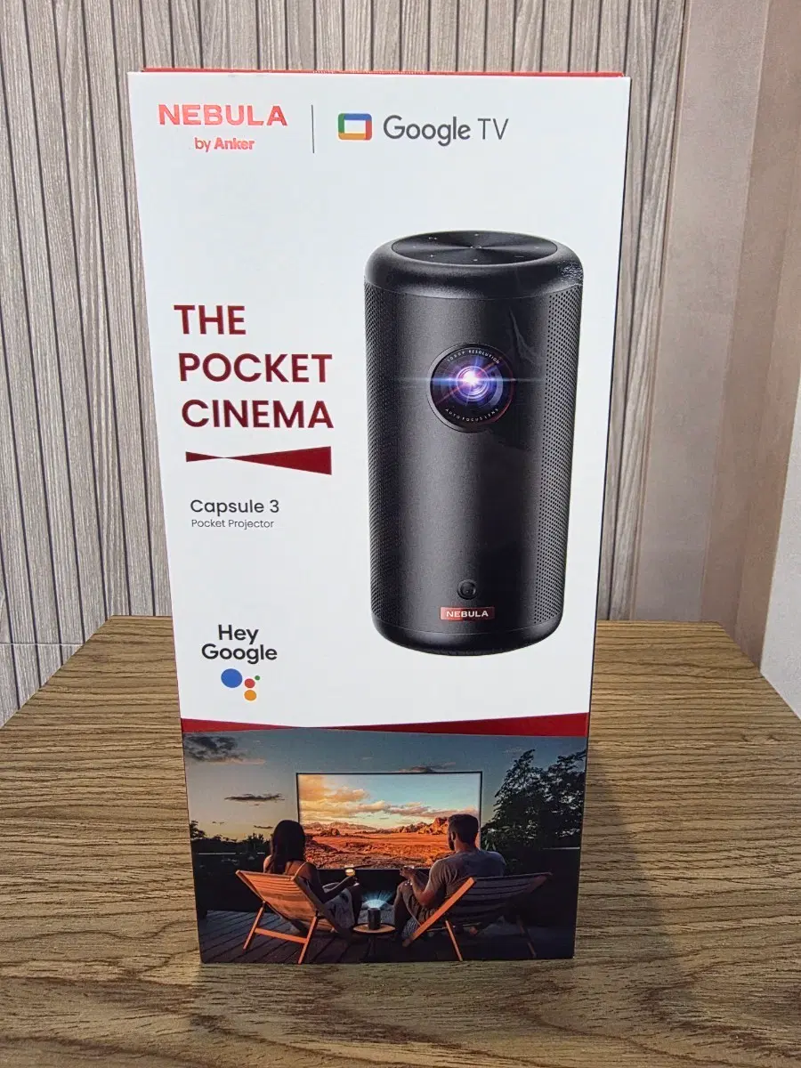 nebula capsule 3 빔 프로젝터 + anker solix c300 대용량 배터리