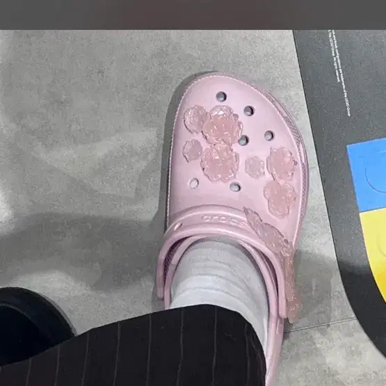 핑크 플랫폼 크록스