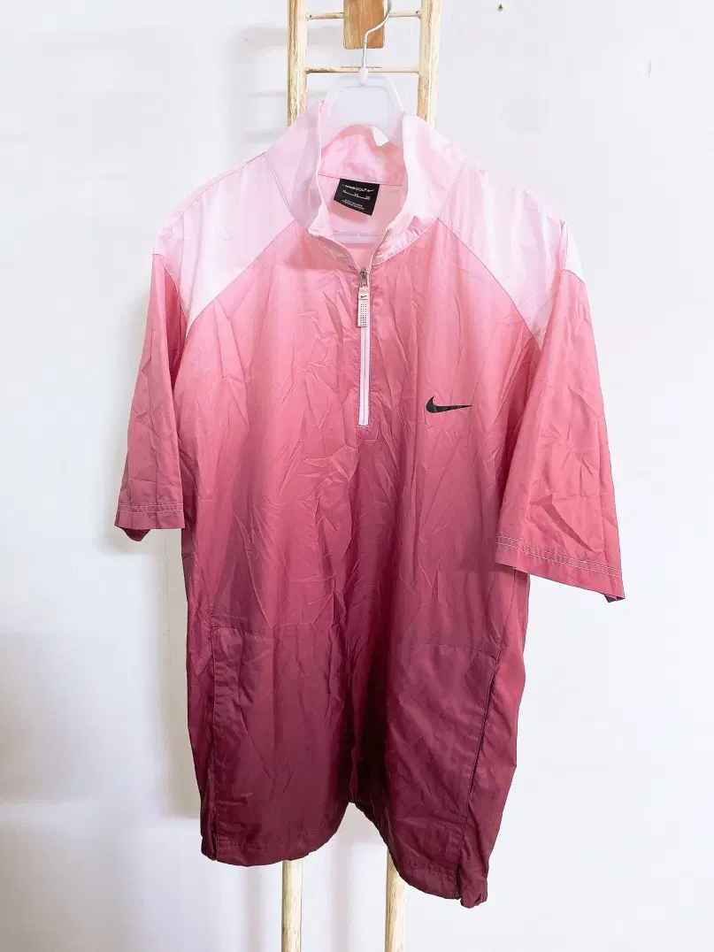 몽빈티지(XL)나이키골프남자그라데이션반집업바람막이반팔티