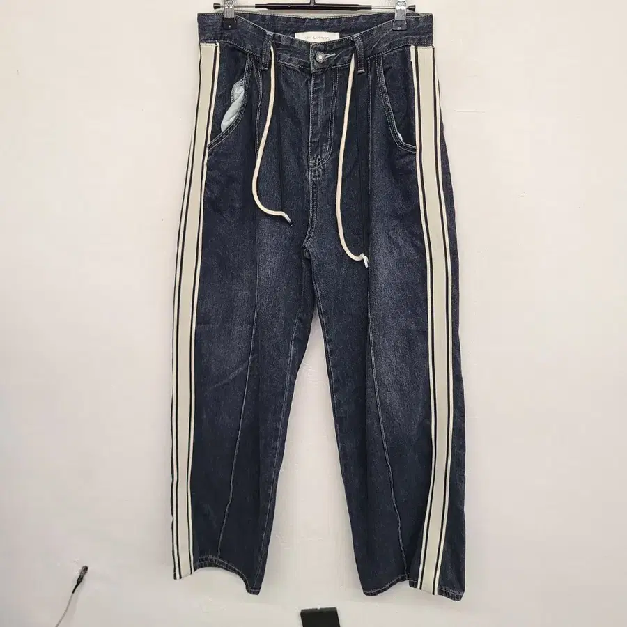 [27 inch] 사이드라인 밴딩 데님 팬츠 청바지