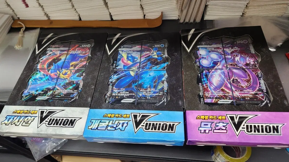스페셜카드세트 V-UNION 뮤츠 자시안 개굴닌자