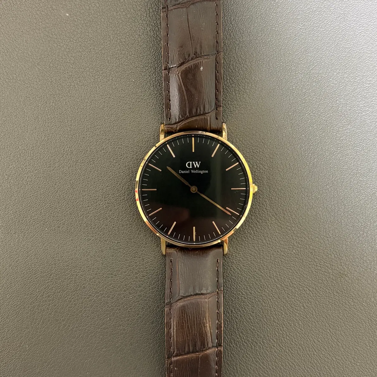 다니엘웰링턴 34mm 골드/브라운
