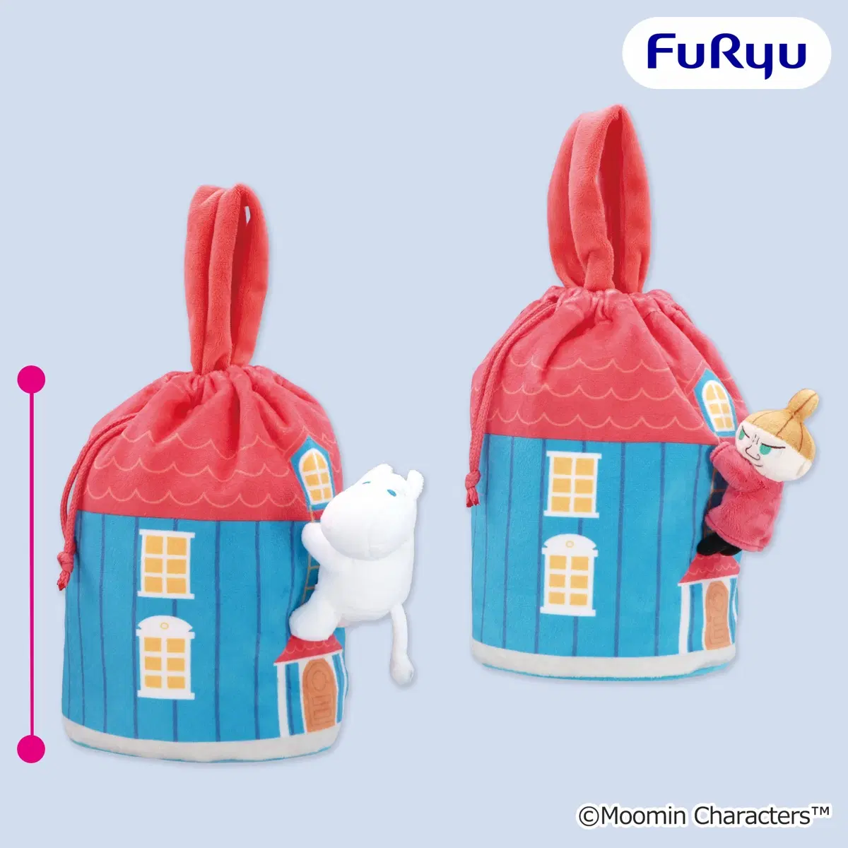 무민 인형 복주머니 봉제인형 파우치 (개별)22cm