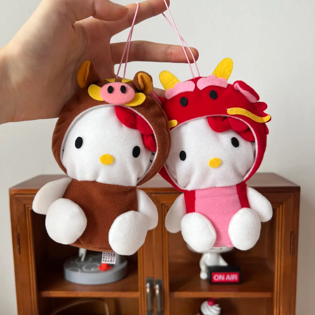 고전 헬로 키티 돼지띠 용띠 파우치 인형 키링