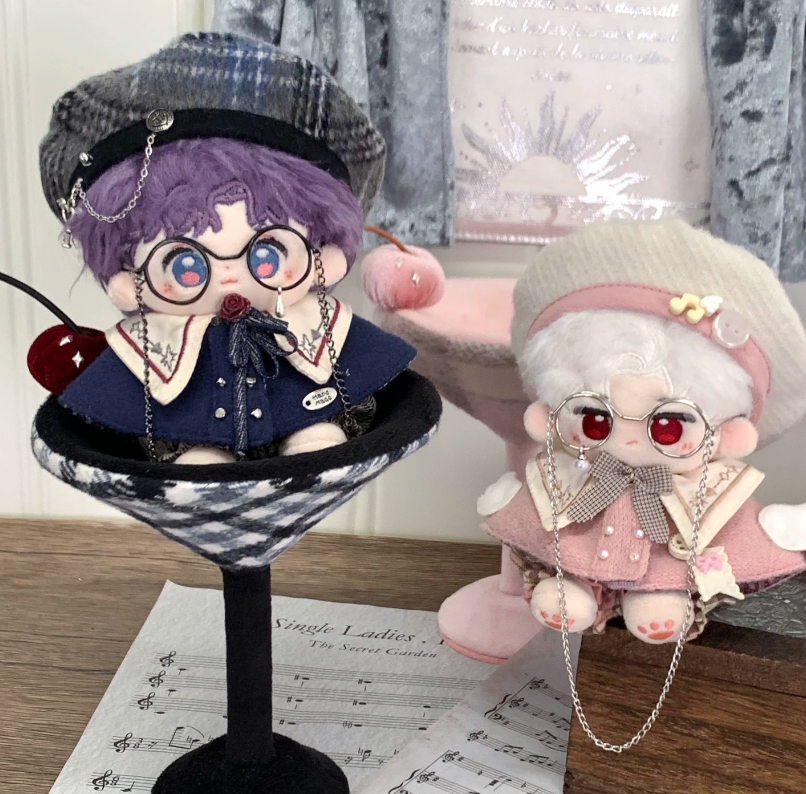 10cm 인형옷 솜인형 체인 안경