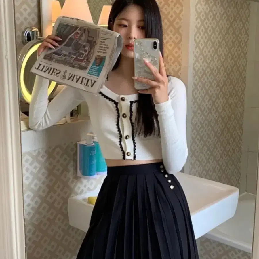 서쿠키 프란체스코 아이보리 가디건
