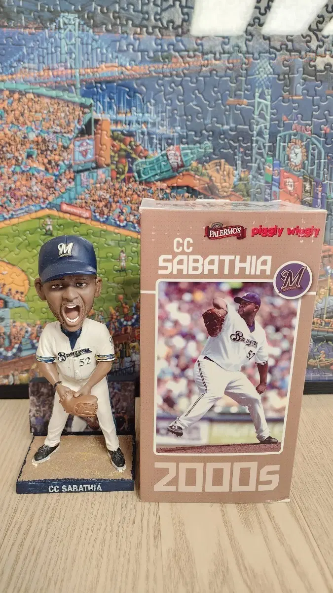 MLB 밀워키 브루어스 CC 사바시아 버블헤드 피규어 야구 보블헤드 bobblehead