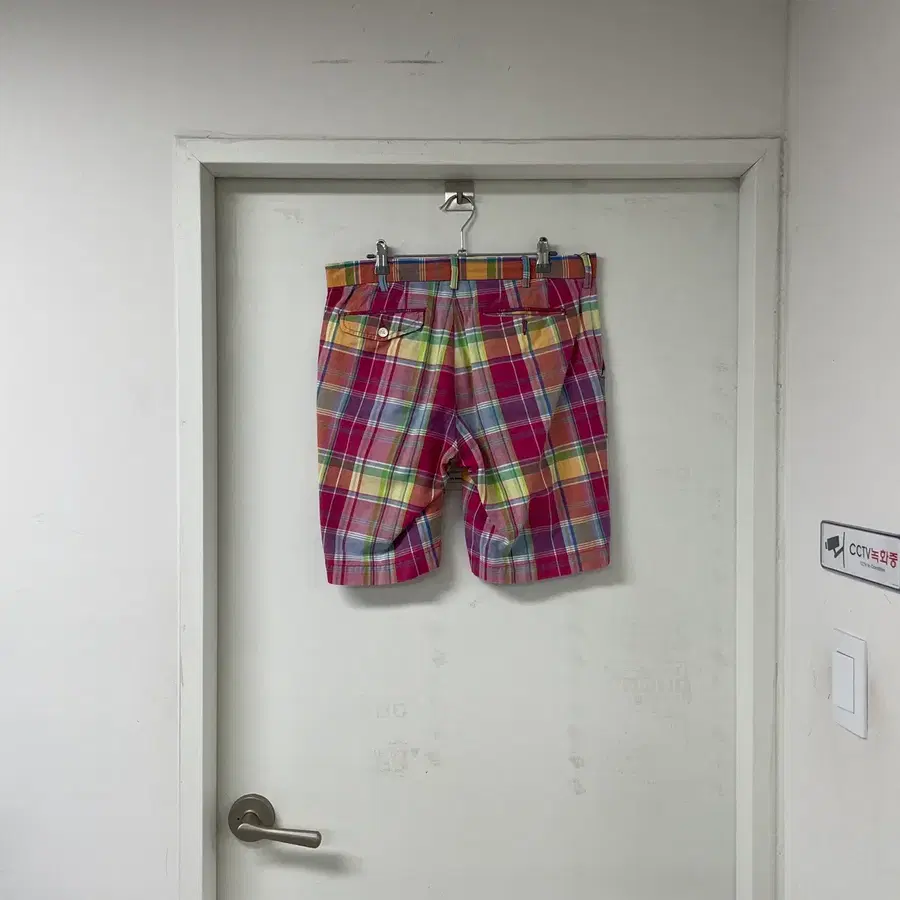 폴로 랄프로렌 체크 반바지 핑크 31