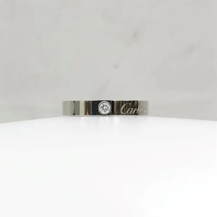 까르띠에 다이아 1P C 드 까르띠에 플래티늄 웨딩링 47호 4mm