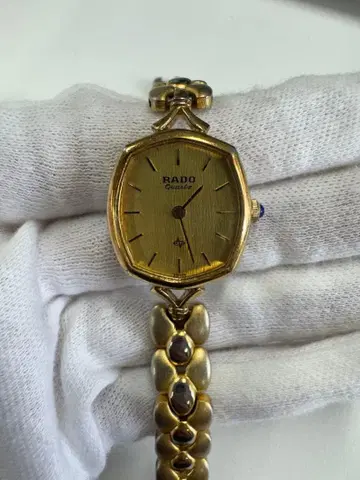 RADO 여성용 손목시계 쿼츠 골드 컬러