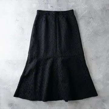 언타이틀 머메이드 스커트 미디 2 (M) 블랙