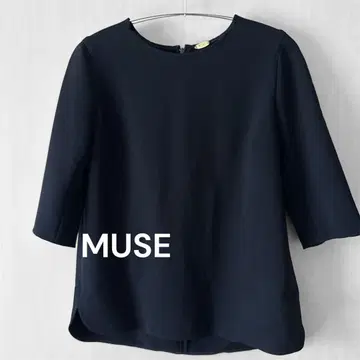 MUSE 두지엠 클라세 트리아세 조젯 칠부 소매 블라우스 블랙 새상품급