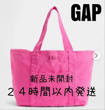 완판 인기 색상 미개봉 새상품 GAP 로고 토트백 네온 핑크
