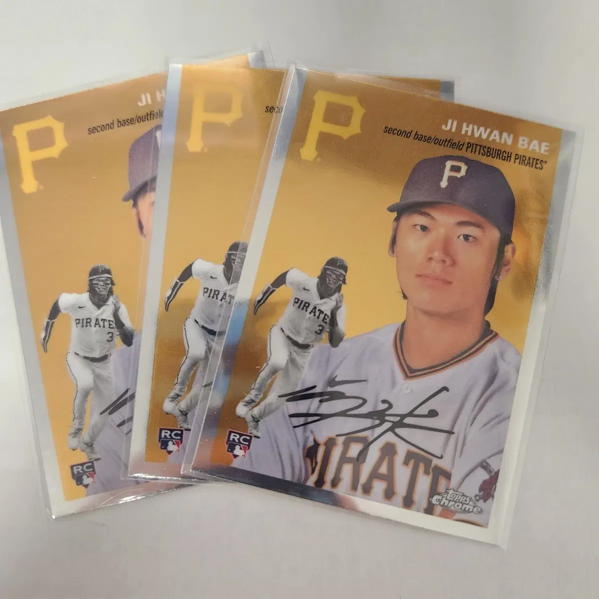 (3장) 배지환 Topps Chrome Anniversary 루키 카드 RC