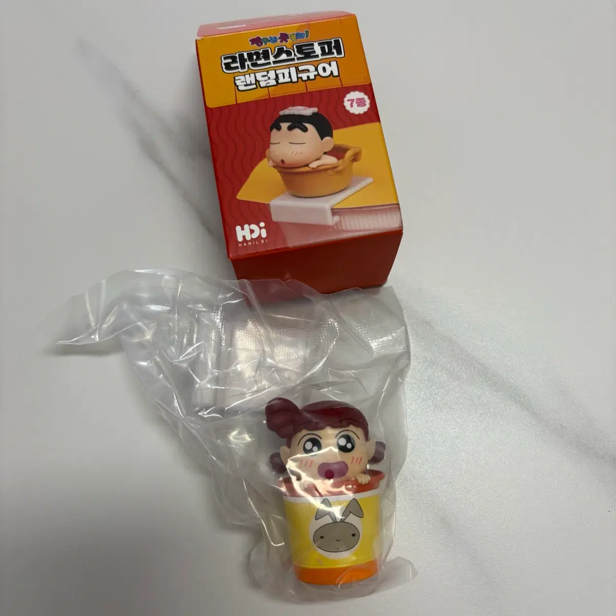 짱구 라면스토퍼 피규어 유리
