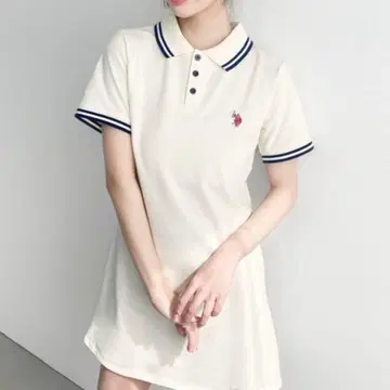 U.S. POLO ASSN. 별주 폴로 셔츠 원피스