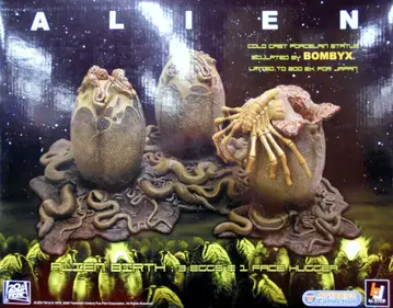 ATTAKUS / BLISTER COLD CAST PORCELAIN STATUE ALIEN BIRTH / 3 EGGS & 1 FACE HUGGER