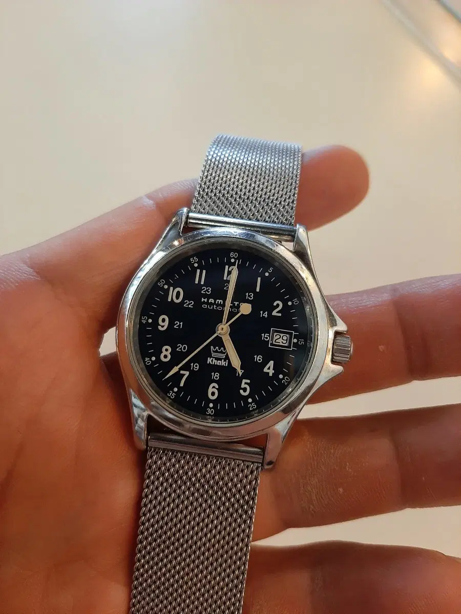 해밀턴 37mm 카키킹 9823 에타무브 오토매틱
