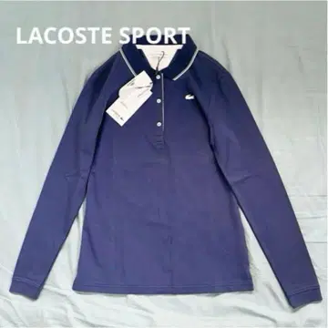 새상품 LACOSTE SPORT 네이비 피케 셔츠 34 긴팔 라코스테