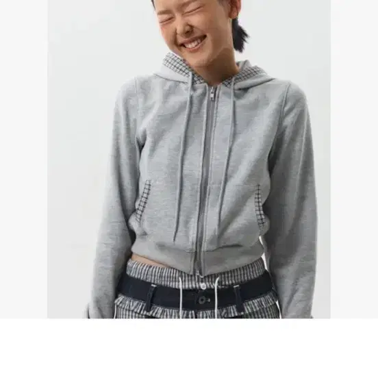 오운서 후드집업 그레이