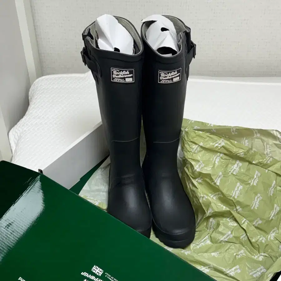 락피쉬 레인부츠 블랙