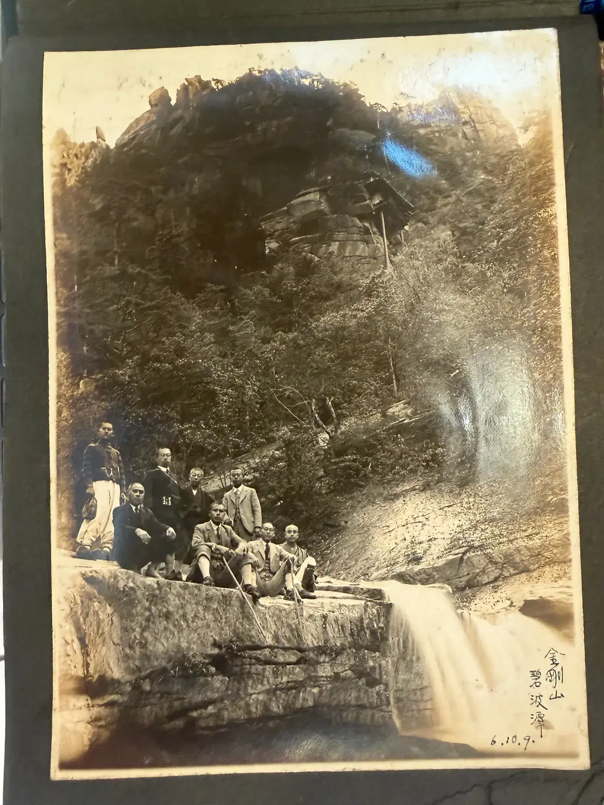 1931년 - 조선 금강산 외금강 벽파담 및 보덕암 오리지널 빈티지 사진