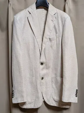 LARDINI 마 혼방 자켓 아이보리 베이지 44(S~M) 3버튼 단가라