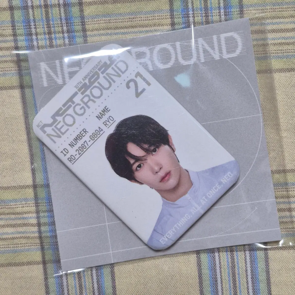 NCT WISH 네오 그라운드 ID 캔뱃지 료 neo ground