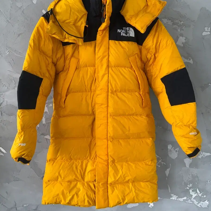 노스페이스 700 롱패딩 옐로우 눕시 85size