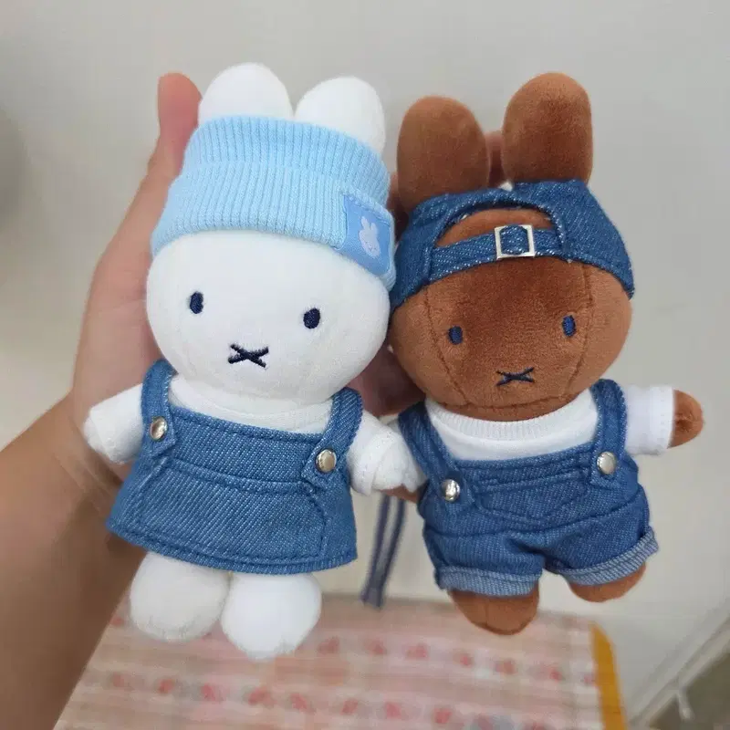 서울 성수 데님 에디션 미피 인형 키링(미피/멜라니)