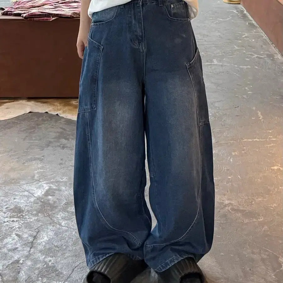빈티지 벌룬핏 데님 팬츠 H3288