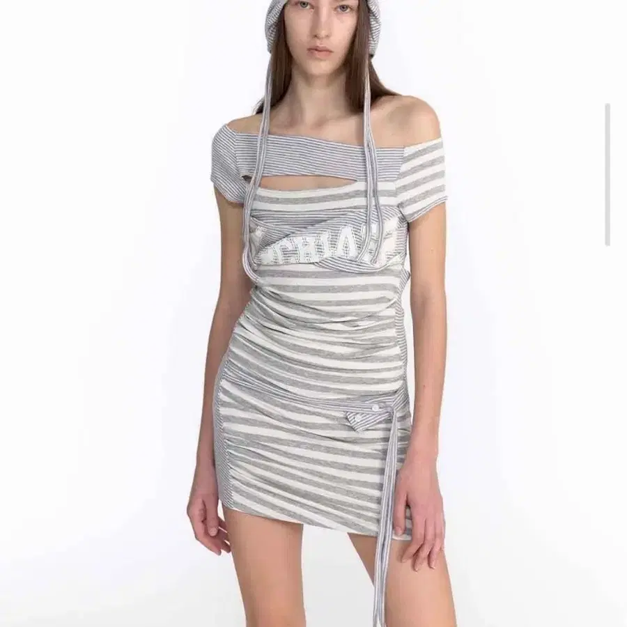2000아카이브스 MILLA DRESS 스트라이프 미니원피스