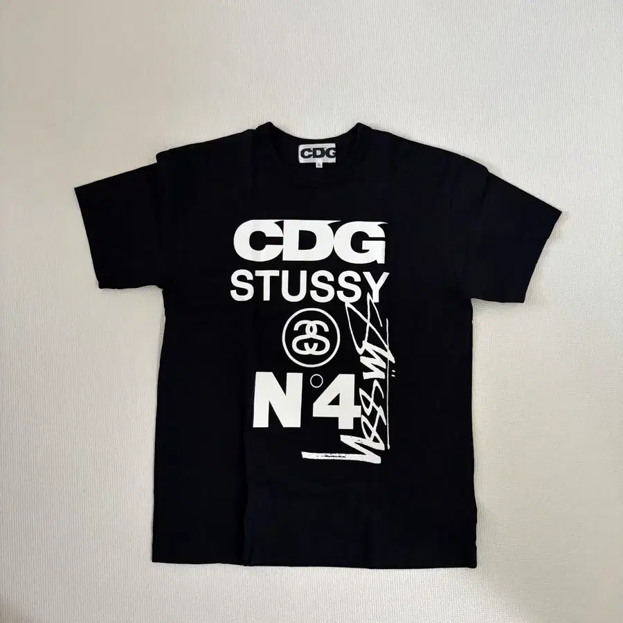 CDG x 스투시 티셔츠 블랙