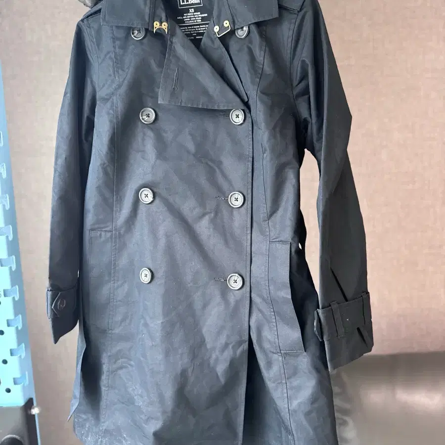 L.L.Bean 블랙 여성 트렌치코트 XS
