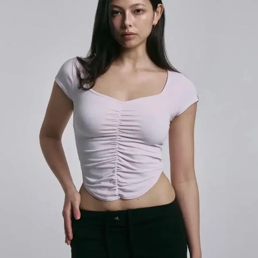 (옷장 정리) 플리즈노팔로우 달린탑 베이비핑크