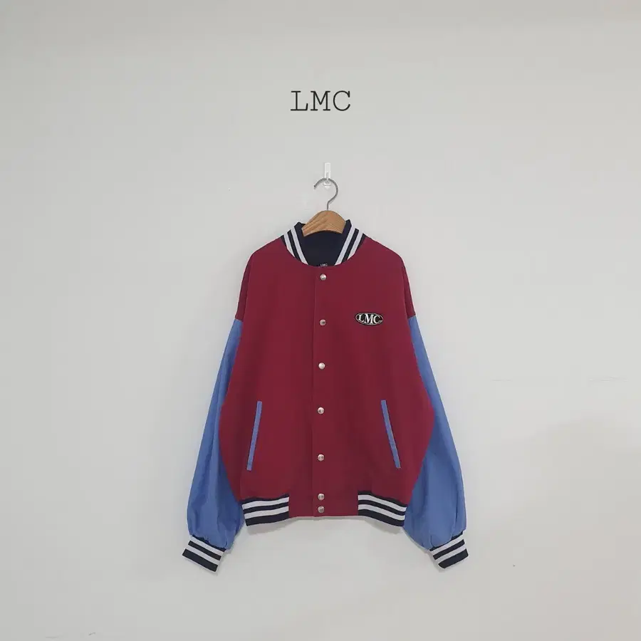 No.26081002 LMC 바시티 자켓 레드 블루 배색
