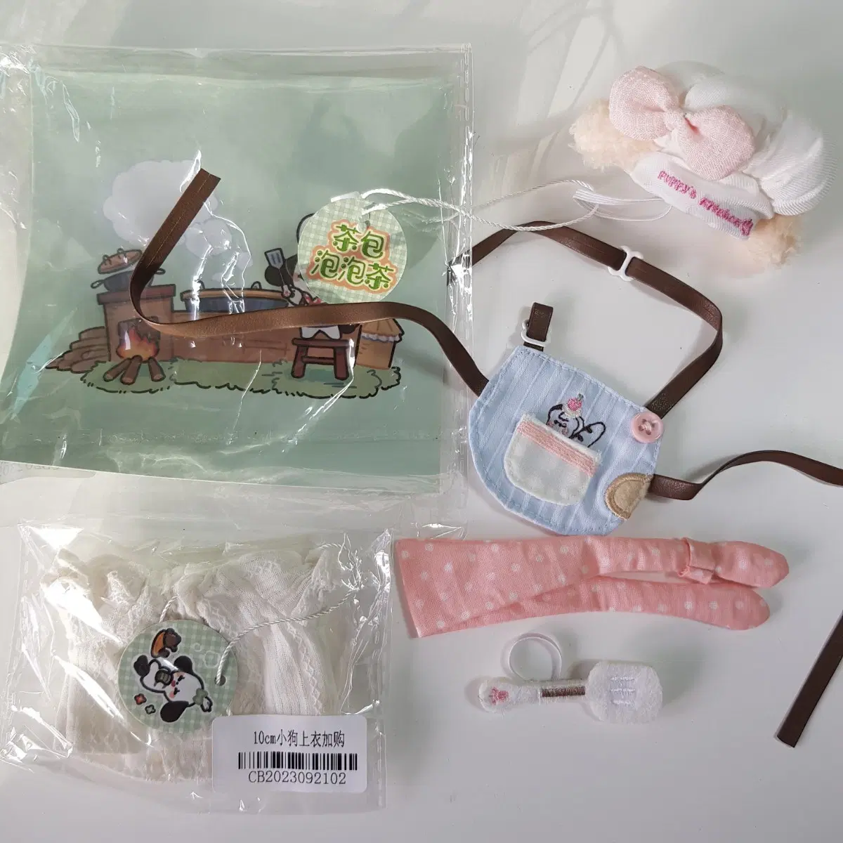 10cm 강아지 요리사 세트 인형 옷