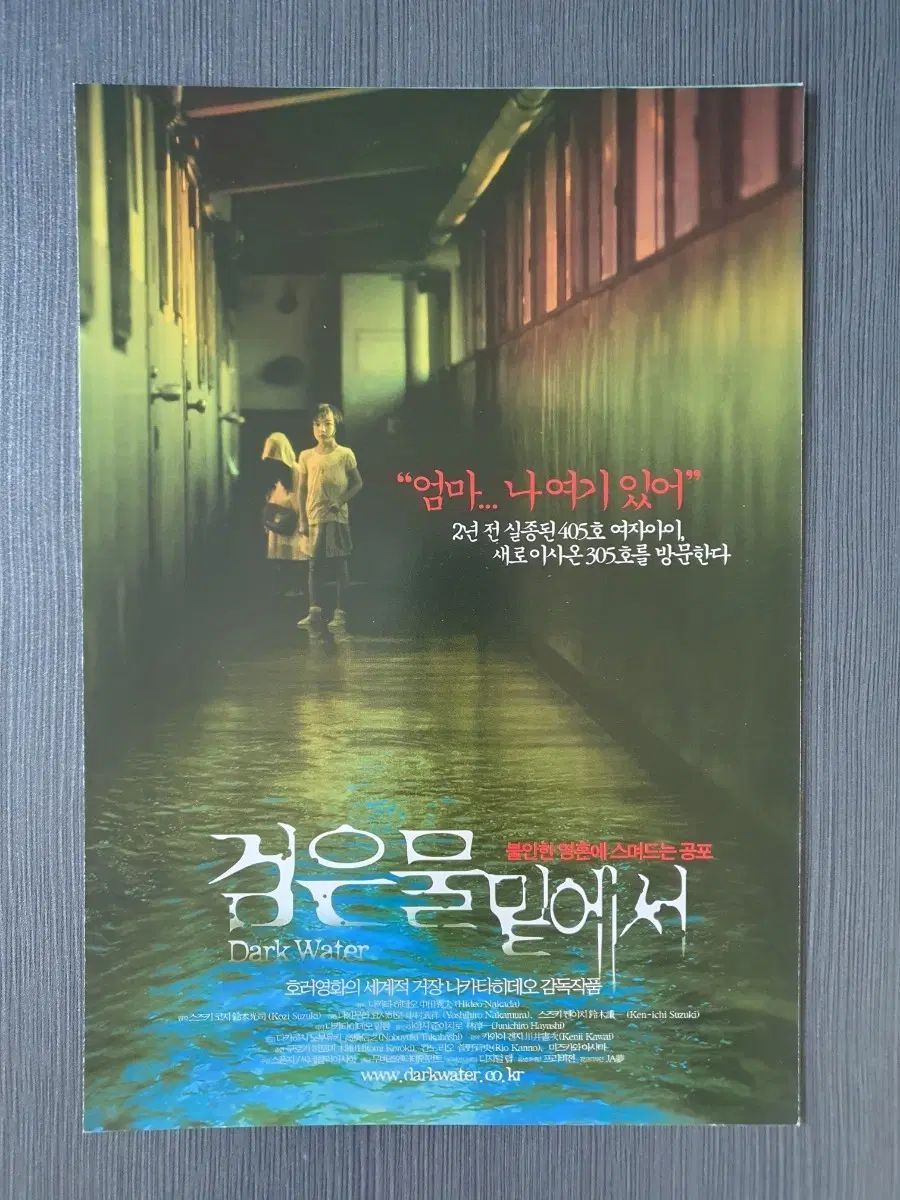 영화 검은 물 밑에서 전단지 팜플렛 2단접이 B5
