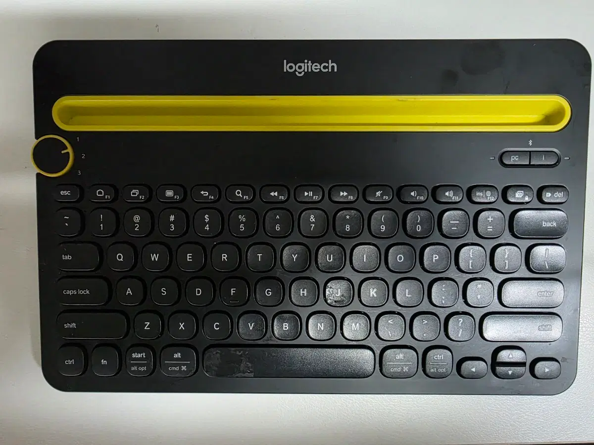 로지텍 K480 키보드 블랙 옐로우