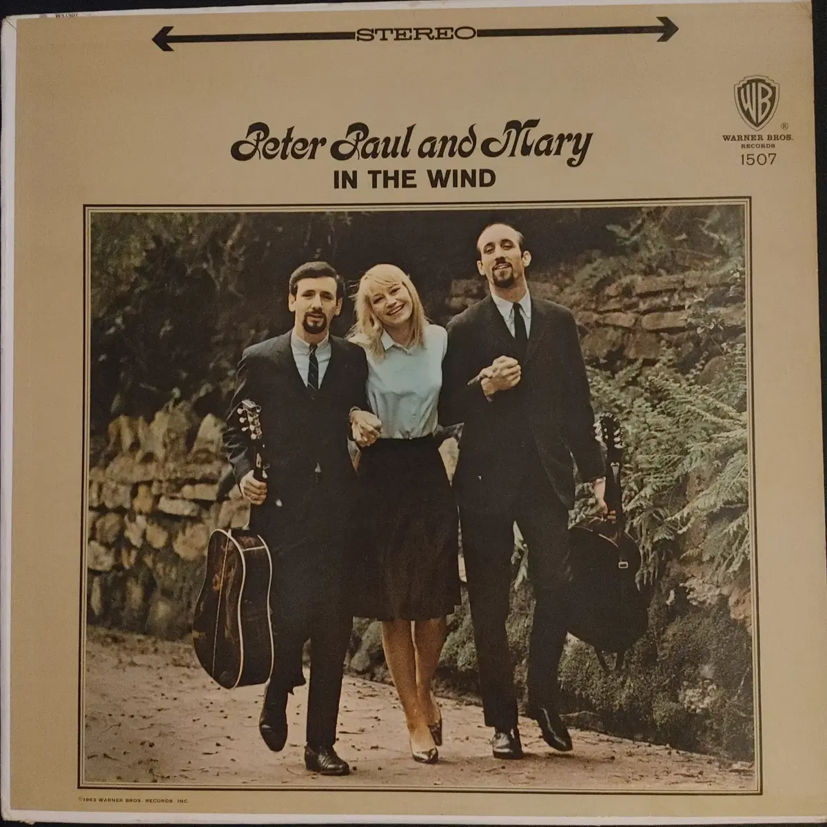 ORIGINAL FOLK LP - PETER PAUL & MARY/IN THE WIND