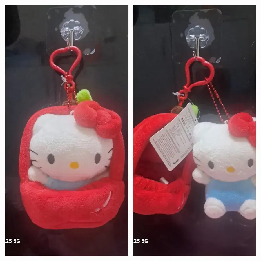 산리오헬로키티 사과집 키링 인형