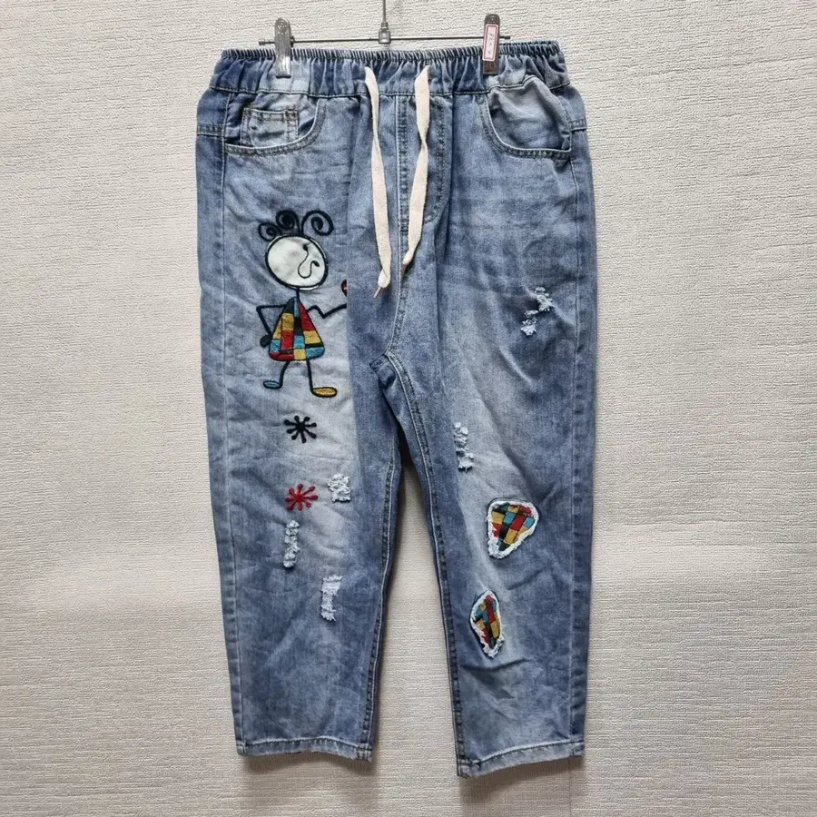 a238 자수 청바지