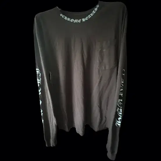 신세계구매 / Chrome Hearts 크롬하츠 넥 자수 로고 롱슬리브 긴팔 티셔츠 (XL)
