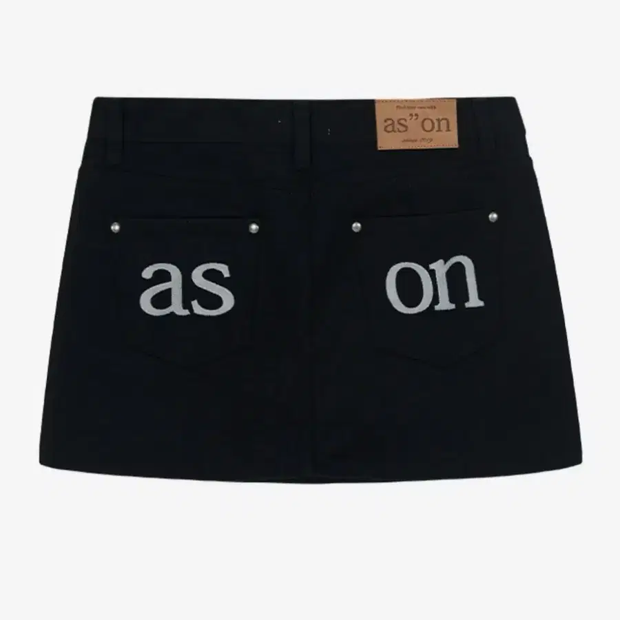 애즈온 POG SKIRT BLACK 블랙 s