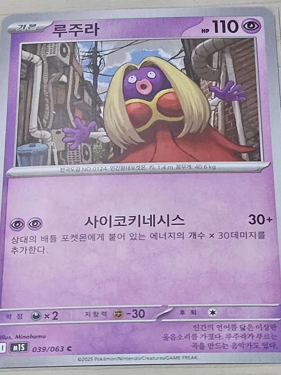 [최저가] 포켓몬카드 루주라 110/039 C