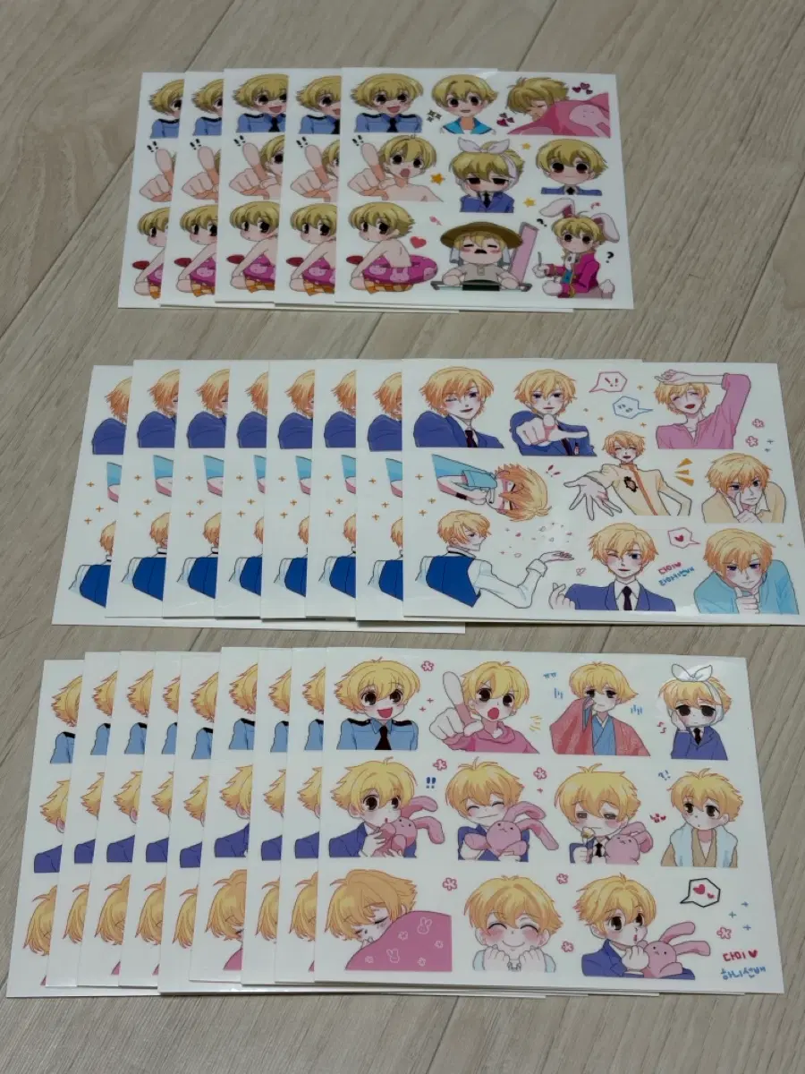 오란고교사교클럽 인스 판스티커 6종 판매합니다