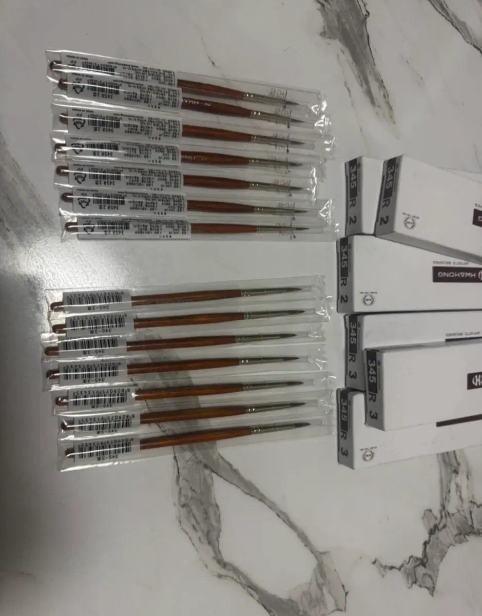 화홍 345R 세필붓 2호 3호 7자루